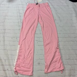 BCBG MAX AZRIA Women’s Pink Lounge Yoga Pants Vintage Y2K Mid Rise Small NWT